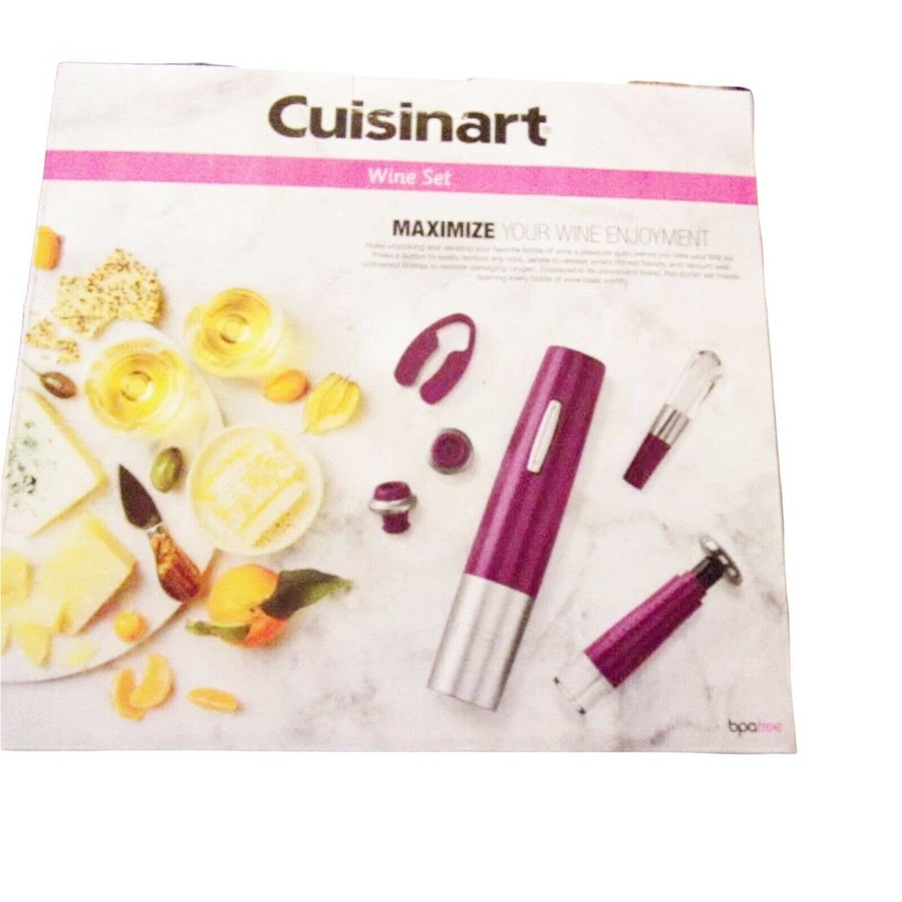 New in Box! Cuisinart Rechargeable Wine Opener Set, Great Gift! Model CWO-200